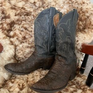 Snake Skin Leather Western Justin Boots 9.5D